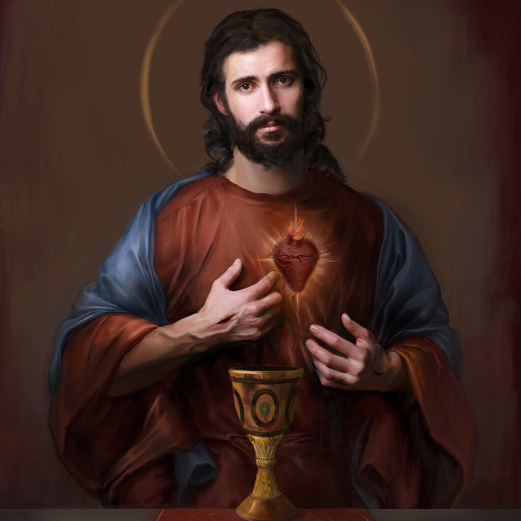 Sacred Heart of Jesus St. Margaret Gabrielle Schadt Fine Art and Illustration Catholic Art Sacred Art Religious Art St. Joseph Mary Mother of God Immaculate Heart of Mary Oil Painting Classes digital artist how to art how to draw how to paint learn art art course